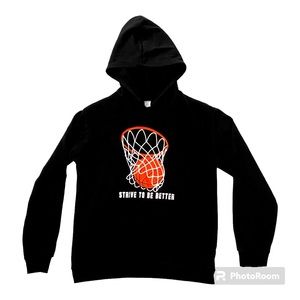 Teen Boy Basketball & Slogan Graphic Hoodie-SHEIN size 13-14 yrs